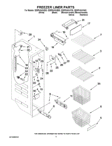 04 - Freezer Liner Parts parts for Whirlpool Refrigerator GD5RVAXVY03 from AppliancePartsPros.com