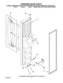 07 - Freezer Door Parts parts for Whirlpool Refrigerator ED5FHAXVB02 from AppliancePartsPros.com