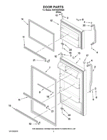 02 - Door Parts parts for Whirlpool Refrigerator W4TXNGFWQ00 from AppliancePartsPros.com