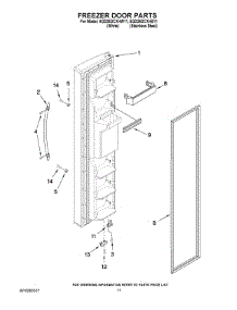 07 - Freezer Door Parts parts for Whirlpool Refrigerator 6GD25DCXHW11 from AppliancePartsPros.com