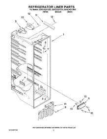 02 - Refrigerator Liner Parts parts for Whirlpool Refrigerator ED5CHQXVB02 from AppliancePartsPros.com