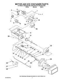 05 - Motor And Ice Container Parts parts for Whirlpool Refrigerator ED5CHQXVQ02 from AppliancePartsPros.com