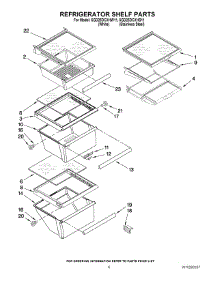03 - Refrigerator Shelf Parts parts for Whirlpool Refrigerator 6GD25DCXHS11 from AppliancePartsPros.com
