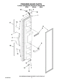 07 - Freezer Door Parts parts for Whirlpool Refrigerator ED5CHQXVQ02 from AppliancePartsPros.com