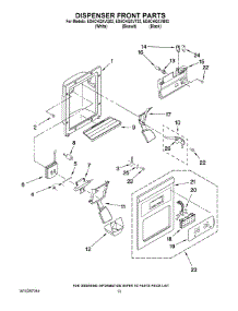 08 - Dispenser Front Parts parts for Whirlpool Refrigerator ED5CHQXVQ02 from AppliancePartsPros.com