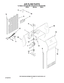 10 - Air Flow Parts parts for Whirlpool Refrigerator ED5CHQXVQ02 from AppliancePartsPros.com