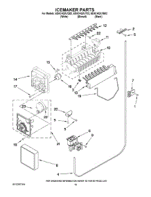 12 - Icemaker Parts parts for Whirlpool Refrigerator ED5CHQXVQ02 from AppliancePartsPros.com