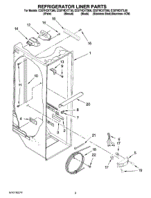 02 - Refrigerator Liner Parts parts for Whirlpool Refrigerator ED2FHEXTL00 from AppliancePartsPros.com