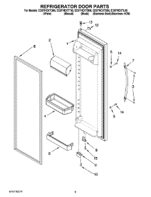 06 - Refrigerator Door Parts parts for Whirlpool Refrigerator ED2FHEXTL00 from AppliancePartsPros.com