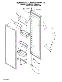 06 - Refrigerator Door Parts parts for Whirlpool Refrigerator EC3JHAXRS12 from AppliancePartsPros.com