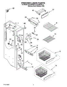 04 - Freezer Liner Parts parts for Whirlpool Refrigerator EC3JHAXRL12 from AppliancePartsPros.com