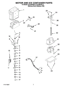 05 - Motor And Ice Container Parts parts for Whirlpool Refrigerator EC3JHAXRL12 from AppliancePartsPros.com