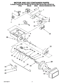 05 - Motor And Ice Container Parts parts for Whirlpool Refrigerator ED2FHEXTS00 from AppliancePartsPros.com