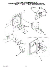 08 - Dispenser Front Parts parts for Whirlpool Refrigerator ED2FHEXTS00 from AppliancePartsPros.com