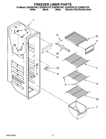 04 - Freezer Liner Parts parts for Whirlpool Refrigerator ED5HBEXTT01 from AppliancePartsPros.com