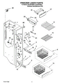 04 - Freezer Liner Parts parts for Whirlpool Refrigerator EC3JHAXRS01 from AppliancePartsPros.com