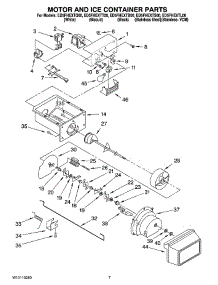 05 - Motor And Ice Container Parts parts for Whirlpool Refrigerator ED5FHEXTT00 from AppliancePartsPros.com
