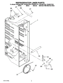 02 - Refrigerator Liner Parts parts for Whirlpool Refrigerator ED2HBEXTB01 from AppliancePartsPros.com
