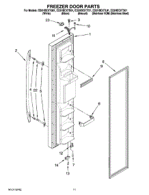 07 - Freezer Door Parts parts for Whirlpool Refrigerator ED2HBEXTL01 from AppliancePartsPros.com