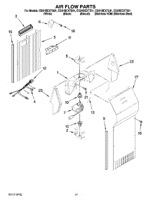 10 - Air Flow Parts parts for Whirlpool Refrigerator ED2HBEXTL01 from AppliancePartsPros.com
