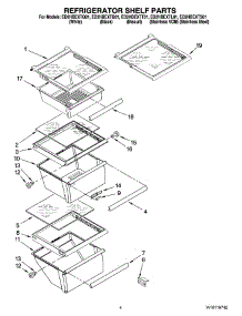 03 - Refrigerator Shelf Parts parts for Whirlpool Refrigerator ED2HBEXTQ01 from AppliancePartsPros.com
