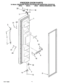 07 - Freezer Door Parts parts for Whirlpool Refrigerator ED5FHEXTQ00 from AppliancePartsPros.com
