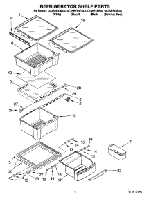 03 - Refrigerator Shelf Parts parts for Whirlpool Refrigerator GC3SHEXNS04 from AppliancePartsPros.com