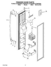 07 - Freezer Door Parts parts for Whirlpool Refrigerator GC3SHEXNS04 from AppliancePartsPros.com