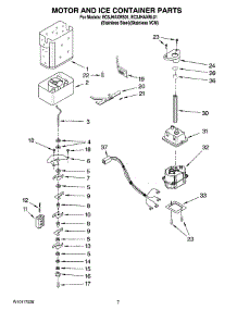 05 - Motor And Ice Container Parts parts for Whirlpool Refrigerator EC3JHAXRL01 from AppliancePartsPros.com