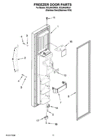 07 - Freezer Door Parts parts for Whirlpool Refrigerator EC3JHAXRL01 from AppliancePartsPros.com