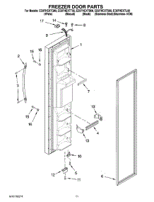 07 - Freezer Door Parts parts for Whirlpool Refrigerator ED2FHEXTB00 from AppliancePartsPros.com