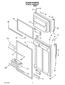 02 - Door Parts parts for Whirlpool Refrigerator ET8CHEXSQ01 from AppliancePartsPros.com