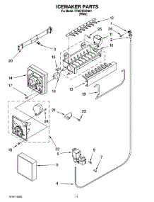 06 - Icemaker Parts, Optional Parts parts for Whirlpool Refrigerator ET8CHEXSQ01 from AppliancePartsPros.com