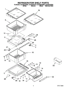 03 - Refrigerator Shelf Parts parts for Whirlpool Refrigerator GC5SHEXNT04 from AppliancePartsPros.com