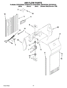 10 - Air Flow Parts parts for Whirlpool Refrigerator ED5FHEXSL02 from AppliancePartsPros.com