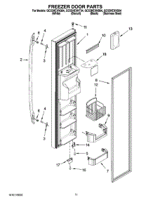 07 - Freezer Door Parts parts for Whirlpool Refrigerator GC5SHEXNS04 from AppliancePartsPros.com