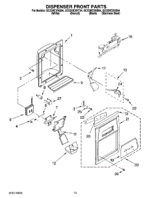 08 - Dispenser Front Parts parts for Whirlpool Refrigerator GC5SHEXNS04 from AppliancePartsPros.com