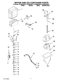 05 - Motor And Ice Container Parts parts for Whirlpool Refrigerator GC3SHEXNT15 from AppliancePartsPros.com
