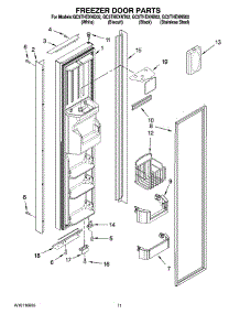 07 - Freezer Door Parts parts for Whirlpool Refrigerator GC5THEXNS02 from AppliancePartsPros.com