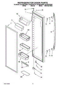 06 - Refrigerator Door Parts parts for Whirlpool Refrigerator GC5SHEXNB04 from AppliancePartsPros.com