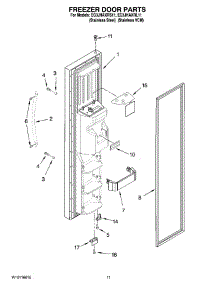 07 - Freezer Door Parts parts for Whirlpool Refrigerator EC3JHAXRL11 from AppliancePartsPros.com