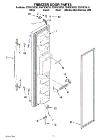 07 - Freezer Door Parts parts for Whirlpool Refrigerator ED5FHEXSB02 from AppliancePartsPros.com