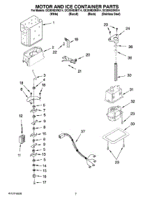 05 - Motor And Ice Container Parts parts for Whirlpool Refrigerator GC3SHEXNQ14 from AppliancePartsPros.com
