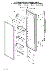 06 - Refrigerator Door Parts parts for Whirlpool Refrigerator GC3SHEXNQ14 from AppliancePartsPros.com
