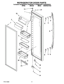 06 - Refrigerator Door Parts parts for Whirlpool Refrigerator GC3SHEXNQ15 from AppliancePartsPros.com