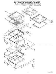 03 - Refrigerator Shelf Parts parts for Whirlpool Refrigerator ES5PHAXSL01 from AppliancePartsPros.com