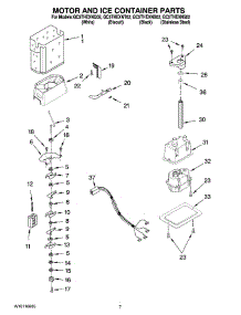 05 - Motor And Ice Container Parts parts for Whirlpool Refrigerator GC5THEXNT02 from AppliancePartsPros.com