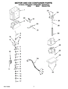 05 - Motor And Ice Container Parts parts for Whirlpool Refrigerator ES5PHAXSQ01 from AppliancePartsPros.com