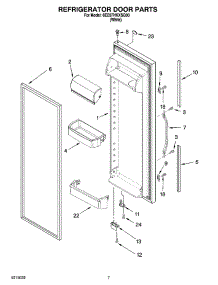 05 - Refrigerator Door Parts parts for Whirlpool Refrigerator 6ED2FHKXSQ00 from AppliancePartsPros.com
