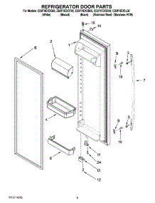 06 - Refrigerator Door Parts parts for Whirlpool Refrigerator ED2FHEXSS02 from AppliancePartsPros.com